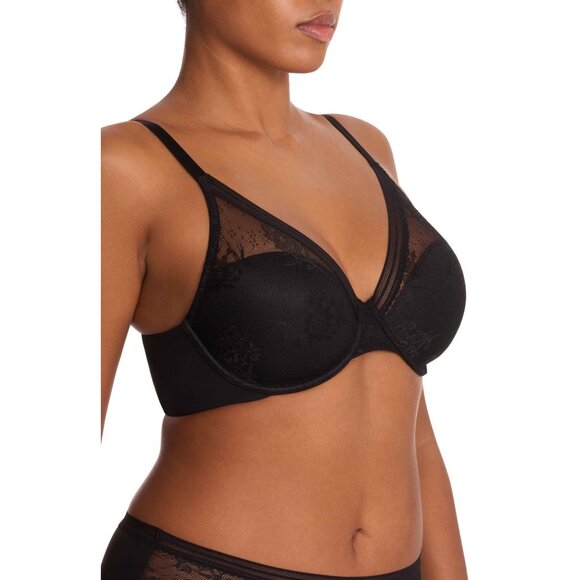 🆕NATORI Love Lace Back Smoothing T-Shirt Bra 36DD #731351 Black - Picture 2 of 9